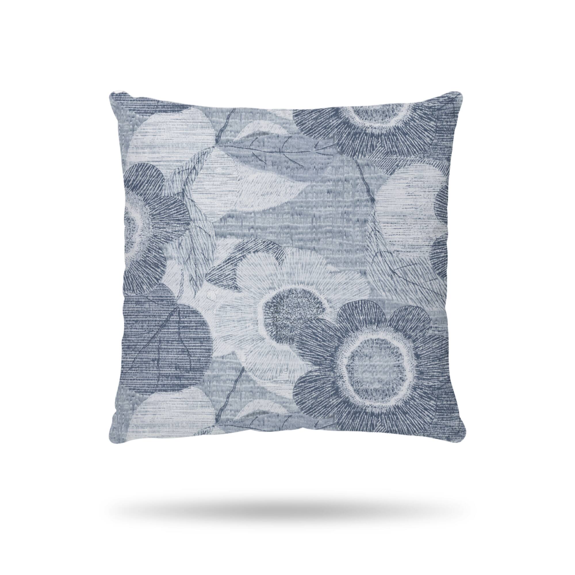 Springs Creative Modern Coastal Bellamy Raffia Chambray Blue Fabric